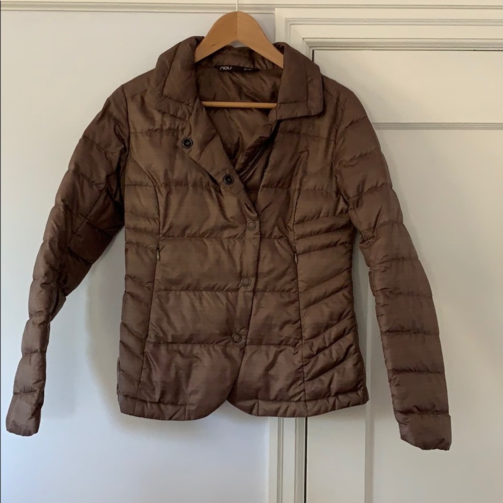 NAU bronze stripe down jacket imperial blazer